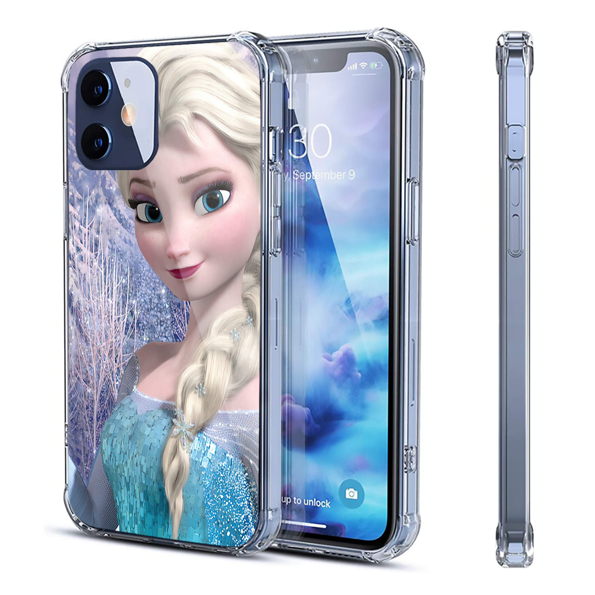 （画像用） アナと雪の女王 アンナ エルサ Frozen Anna Elsa 【iPhone 12シリーズ対応】透明スマホケース（クリアソフトケース）